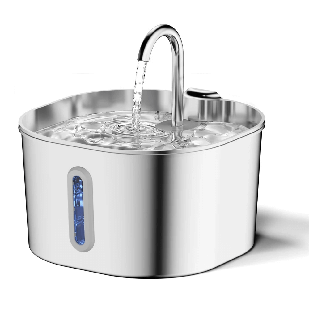 Fontaine à Eau pour Chat Automatique en Acier Inoxydable - 2,2L